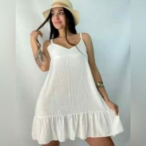 Bellambra Chic White Sleeveless mini dress